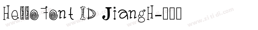 HelloFont ID JiangH字体转换 HelloFont ID JiangH字体转换